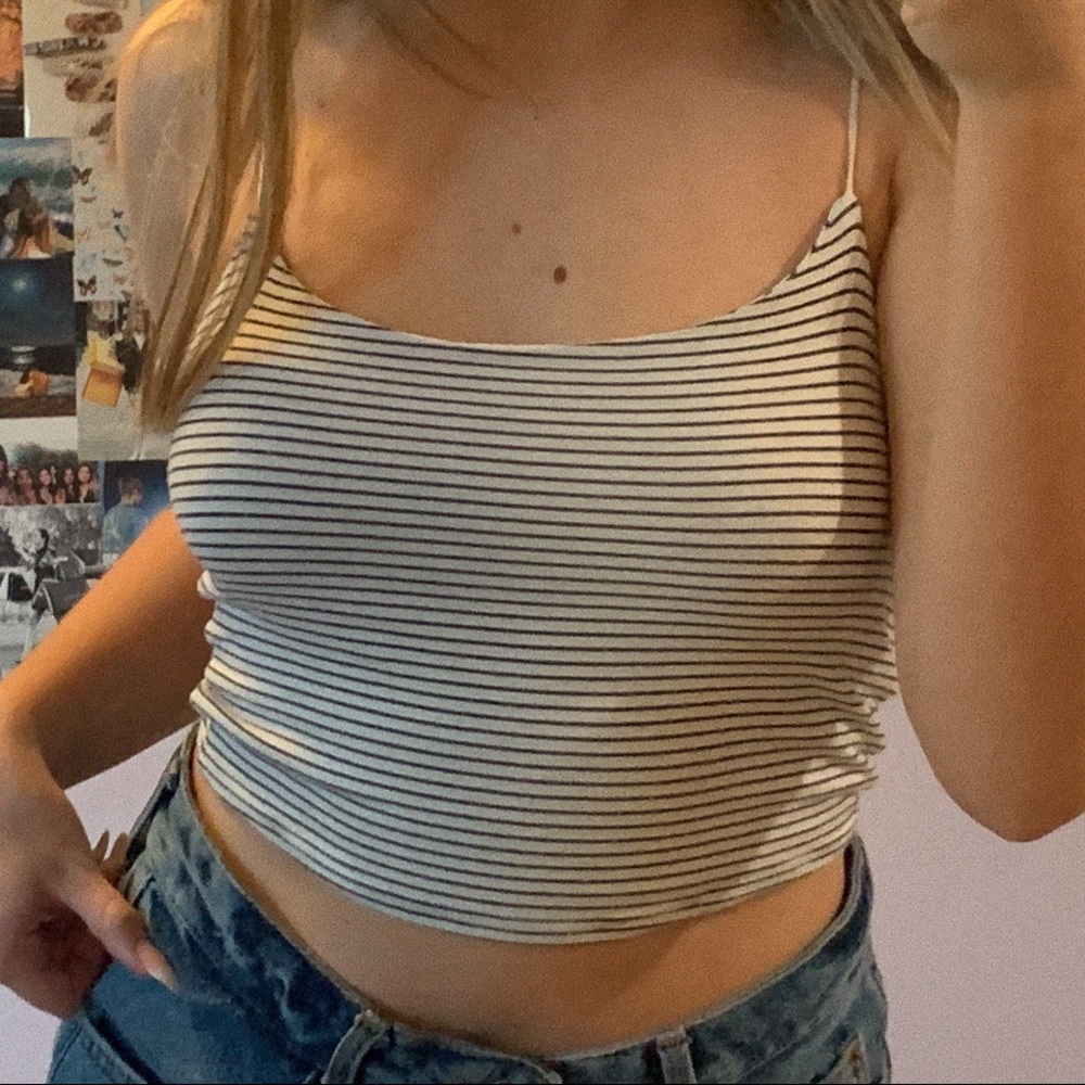 PacSun striped thin strap tank top